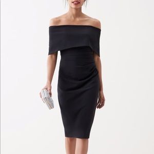Vince Camuto Black Popover Cocktail Dress